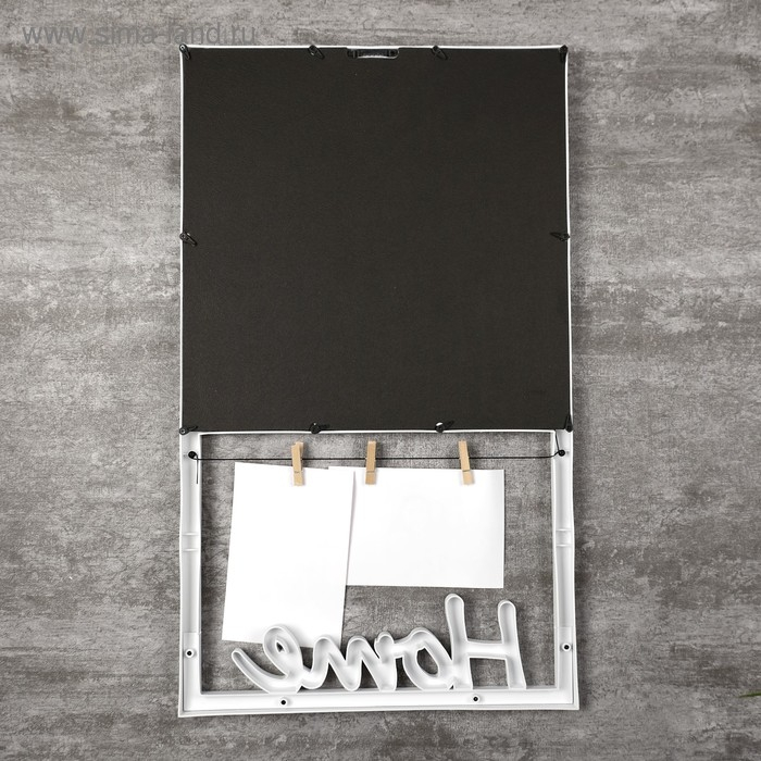 Фоторамка пластик на 7 фото 10х15 см  Фоторамка пластик на 7 фото 10х15 см "Дом" белая 55,5х33 см