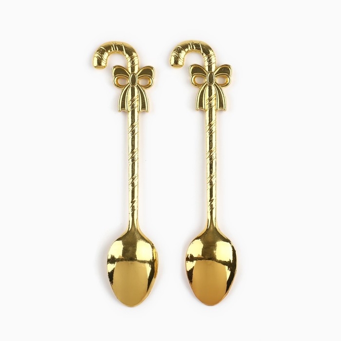 Ложки новогодние чайные с формовой ручкой «Новый год: Счастья в Новом году», 11 х 3 см Ложки новогодние чайные с формовой ручкой «Новый год: Счастья в Новом году», 11 х 3 см