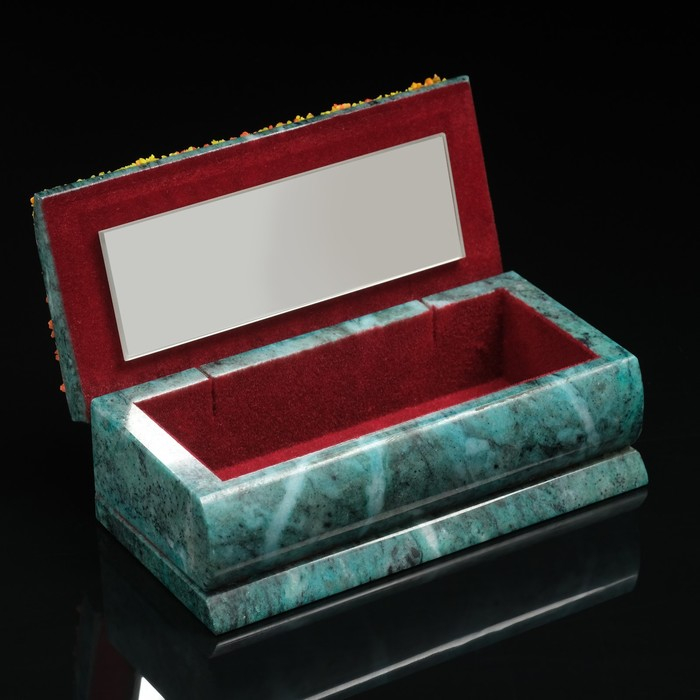 Ларец Ларец "Осень" 15х7х5,5 см, каменная крошка, змеевик