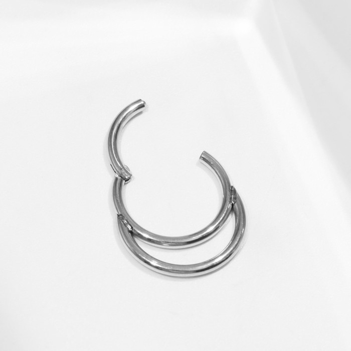 Пирсинг в нос (кликер) «Дуги», d=8 мм, цвет серебро Пирсинг в нос (кликер) «Дуги», d=8 мм, цвет серебро