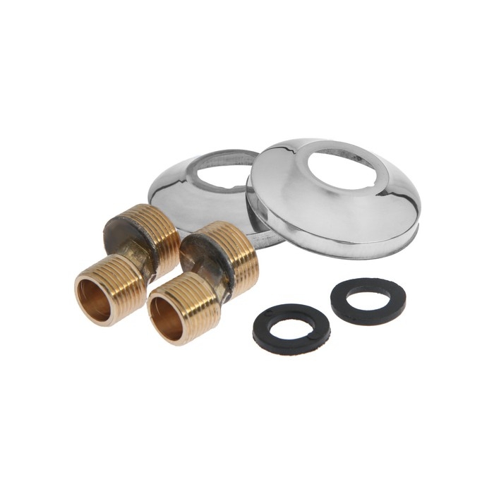 Эксцентрики для смесителя ZEIN, латунь, матовые отражатели, с прокладками, набор 2 шт Эксцентрики для смесителя ZEIN, латунь, матовые отражатели, с прокладками, набор 2 шт