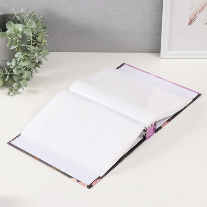 Фотоальбом на 200 фото 10х15 см Фотоальбом на 200 фото 10х15 см "Шиповник" в коробке 25,8х21х5 см