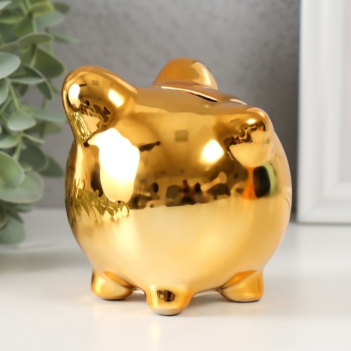 Копилка керамика Копилка керамика "Улыбчивая свинка" МИКС 10х7,5х9 см