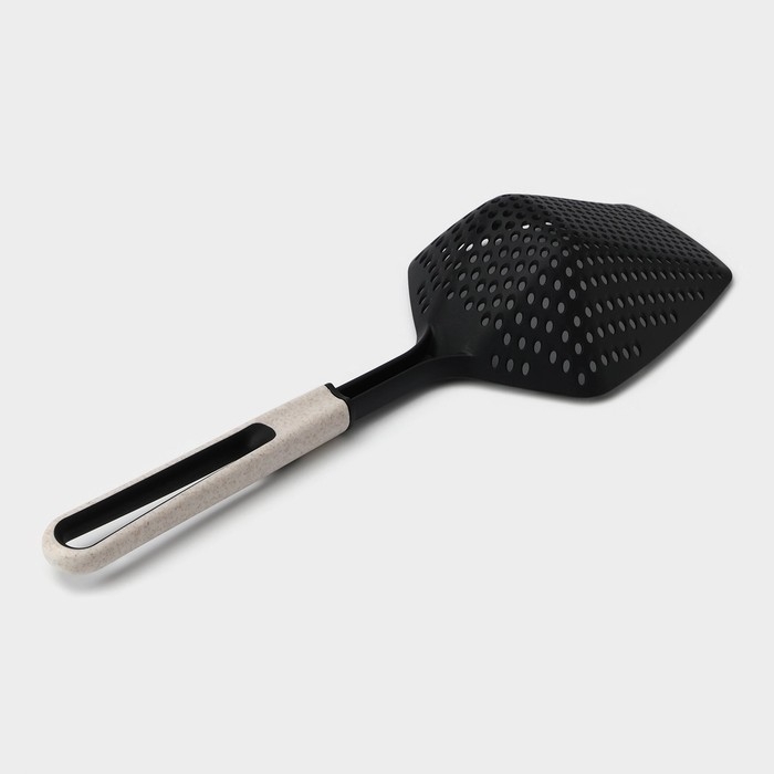 Шумовка-совок Доляна Pronto, цвет белый, чёрный Шумовка-совок Доляна Pronto, цвет белый, чёрный