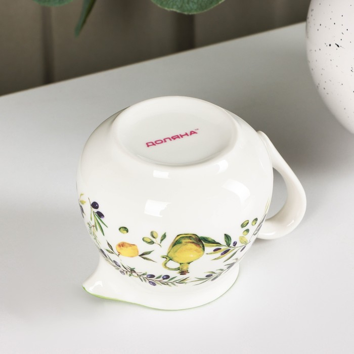 Молочник фарфоровый Доляна «Олива», 300 мл Молочник фарфоровый Доляна «Олива», 300 мл