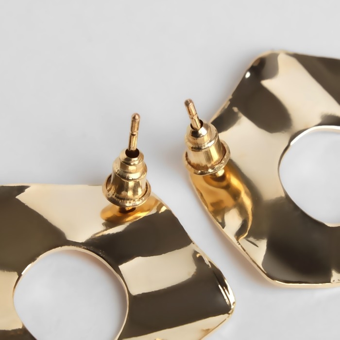 Серьги ассорти «Азелия» мятые круги, цвет жёлто-голубой в золоте Серьги ассорти «Азелия» мятые круги, цвет жёлто-голубой в золоте