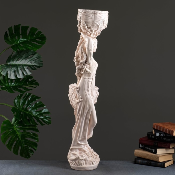 Фигура  Фигура "Девушка с двумя кашпо", 1,2 л/0,9 л/20х29х96см состаренный