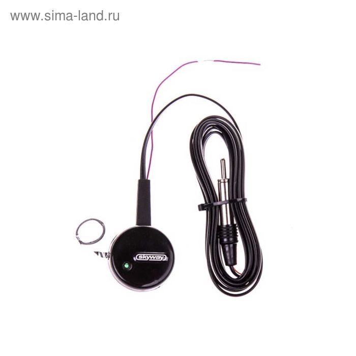 Антенна автомобильная Skyway ALPHA FM, круглая, тонкое полотно, черный, S00203003