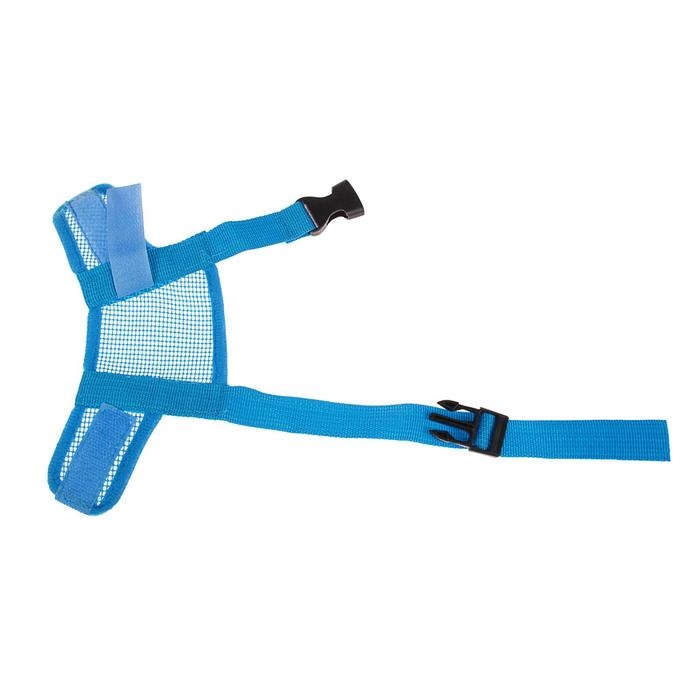 Намордник сетчатый с двойной фиксацией, размер S, голубой Намордник сетчатый с двойной фиксацией, размер S, голубой