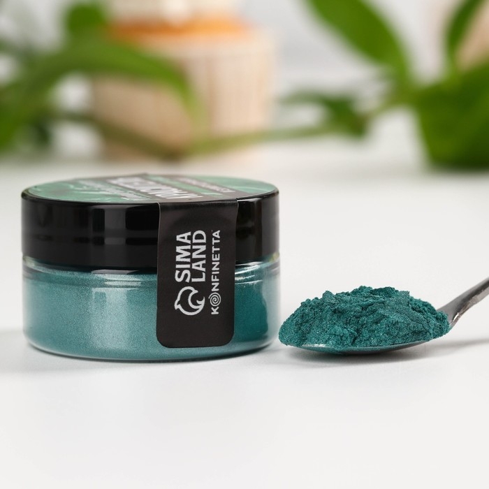 Глиттер кандурин &laquo;Изумрудный&raquo; для десертов и напитков, водорастворимый, 5 г.