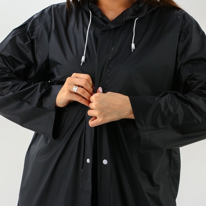 Дождевик взрослый плащ «Если вы это читаете, идёт дождь», размер 42-48, 60 х 110 см, цвет чёрный Дождевик взрослый плащ «Если вы это читаете, идёт дождь», размер 42-48, 60 х 110 см, цвет чёрный