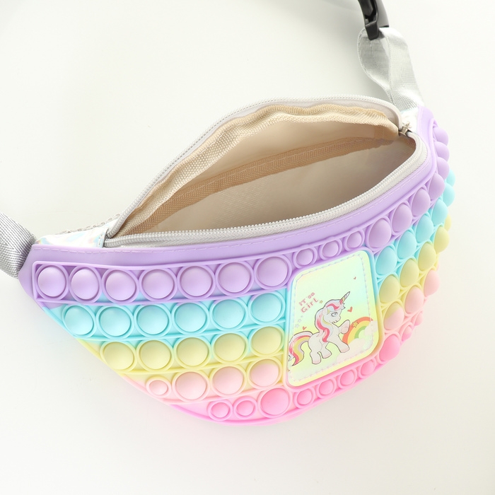 Сумка поясная детская на молнии «Выбражулька», pop it, цвет разноцветный