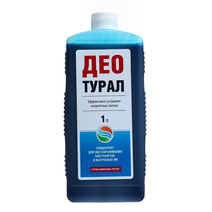 Жидкий концентрат для биотуалетов и выгребных ям Жидкий концентрат для биотуалетов и выгребных ям "Део-турал" Санитека, 1 л