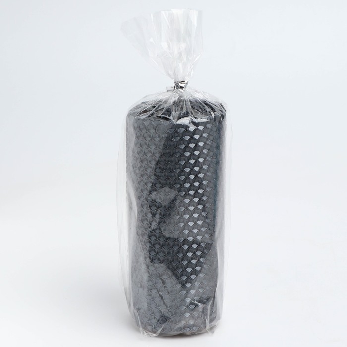 Свеча из вощины, 6х6х12,5 см, мокрый асфальт металлик Свеча из вощины, 6х6х12,5 см, мокрый асфальт металлик