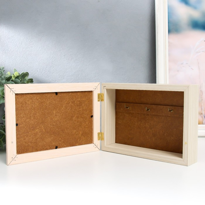 Ключница Ключница "Белые лодочки" 15х21 см молочный дуб