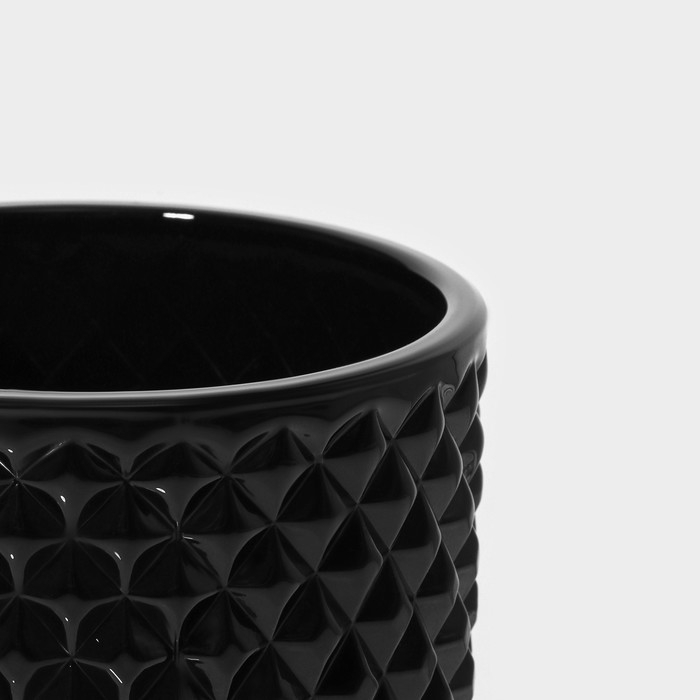 Сахарница стеклянная Доляна «Малифисента», 280 мл, 8,5×14 см, цвет чёрный