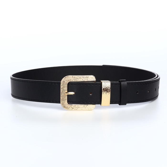 Ремень женский, ширина 3 см, пряжка металл, цвет чёрный Ремень женский, ширина 3 см, пряжка металл, цвет чёрный
