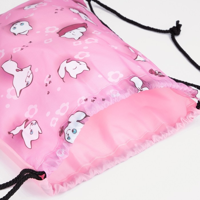 Мешок для обуви на шнурке, цвет розовый Мешок для обуви на шнурке, цвет розовый