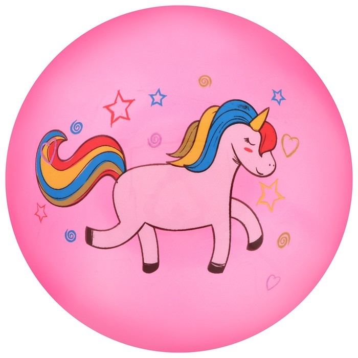 Мяч детский «Пони и Единороги», d=22 см, цвет МИКС Мяч детский «Пони и Единороги», d=22 см, цвет МИКС