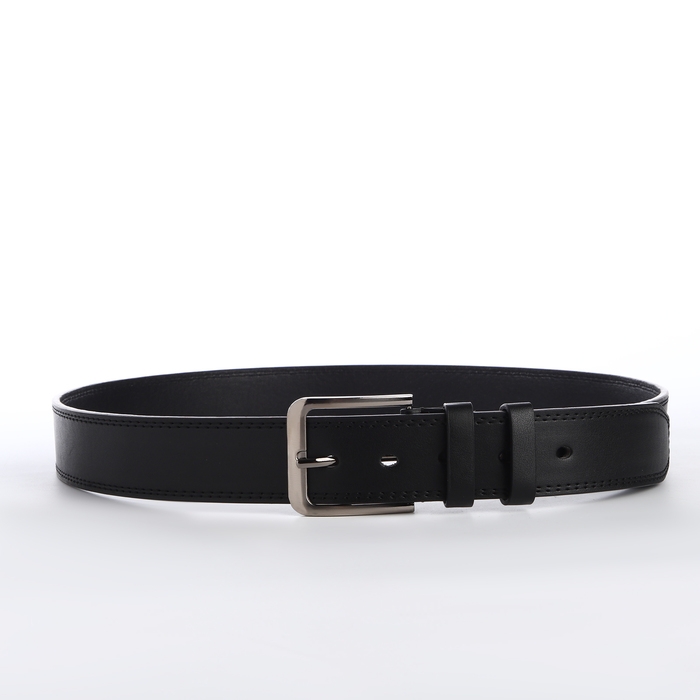 Ремень мужской, ширина 4 см, винт, пряжка металл, цвет чёрный Ремень мужской, ширина 4 см, винт, пряжка металл, цвет чёрный
