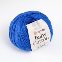 Пряжа "Baby cotton" 50% акрил 50% хлопок 165м/50гр (456 василёк)