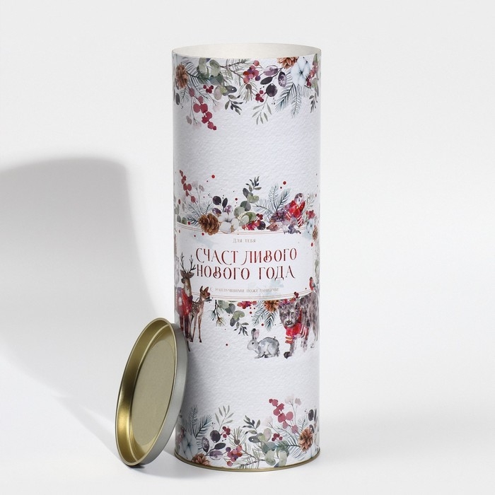 Тубус под бутылку «Счастливого Нового года», 10 х 34 см, Новый год Тубус под бутылку «Счастливого Нового года», 10 х 34 см, Новый год