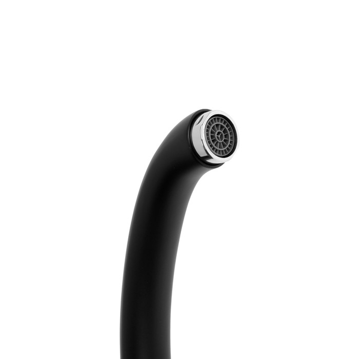 Смеситель для кухни Смеситель для кухни "АМУР" BY 3010-01 В L5014, однорычажный, гайка, картридж 40 мм, черный