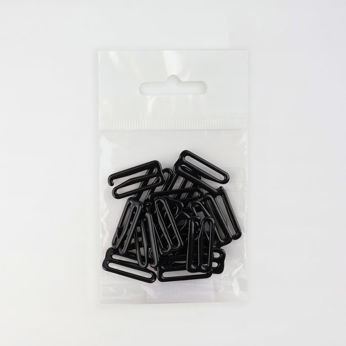 Крючок для бретелей, металлический, 20 мм, 20 шт, цвет чёрный Крючок для бретелей, металлический, 20 мм, 20 шт, цвет чёрный