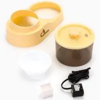 Фонтан для животных с миской, 34×17.5×11.5 см, бежевый Фонтан для животных с миской, 34×17.5×11.5 см, бежевый