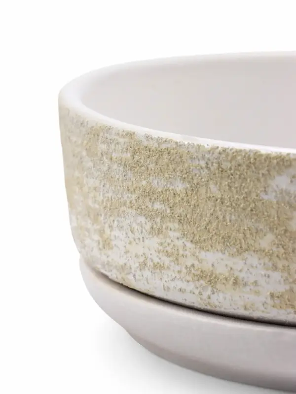 Горшок бонсайница 0,6 л, 15×5,5 см  для кактусов и суккулентов белый, керамика "НАВИ"