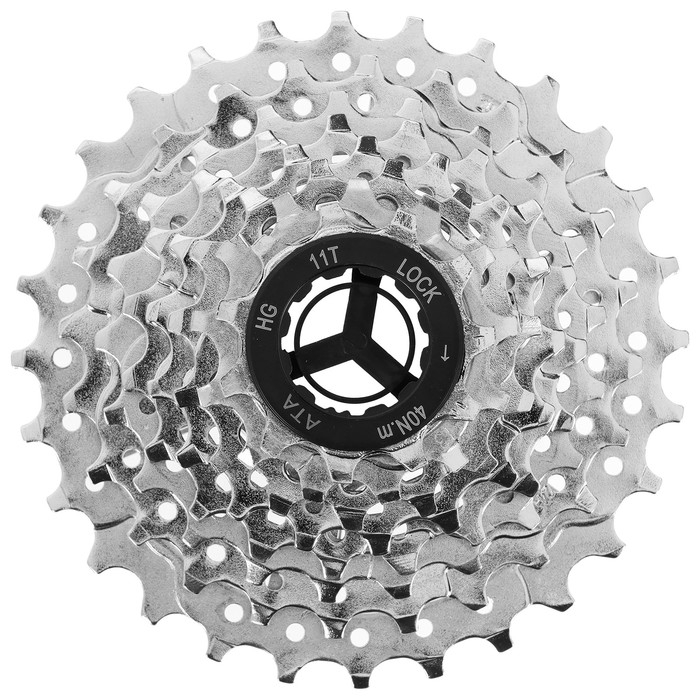 Кассета ATA, 8 скоростей, 11-28T, цвет серебристый Кассета ATA, 8 скоростей, 11-28T, цвет серебристый