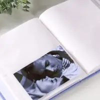 Фотоальбом 200 фото 10X15см,"Три пуговки", голубой, ПП карм.