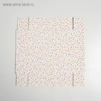 Кондитерская упаковка, коробка для макарун с пластиковой крышкой, «Сладости для радости», 12 х 12 х 3.5 см