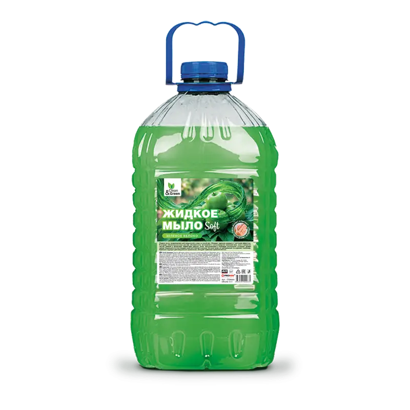 Жидкое мыло Soft "Яблоко" 5 л. (ПЭТ) Clean&Green CG8555