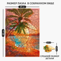 Пазлы деревянные фигурные «Закат на море», 168 элементов