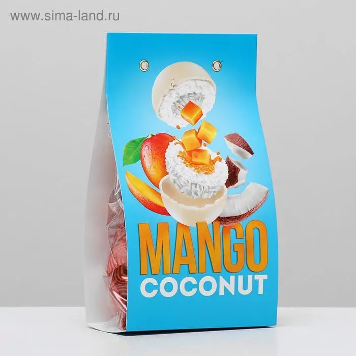 Кокосовая конфета с начинкой "МАНГО" 140 г