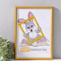 Фоторамка для фото 21&times;30 см Keep memories &laquo;Радуга&raquo;, пластик, золото матовое, (пластиковый экран)