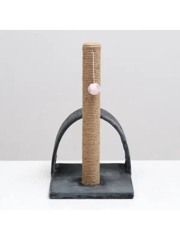 Когтеточка &laquo;Столбик&raquo;, 35&times;30&times;54 см, с дугой и игрушкой, МИКС