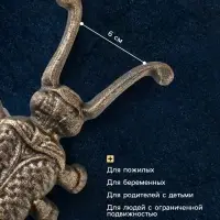 Съемник для обуви &laquo;Фигура: Жук-скарабей&raquo;, чугун, 22&times;10&times;5.8 см