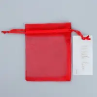 Мешочек подарочный органза бордовый &laquo;Бордо&raquo;, с шильдиком, 10 х 12 см +/- 1.5 см