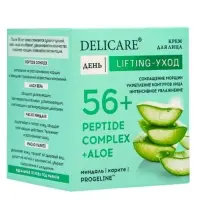 Крем для лица дневной Delicare, с алоэ вера и пептидами, 56+, 50 мл