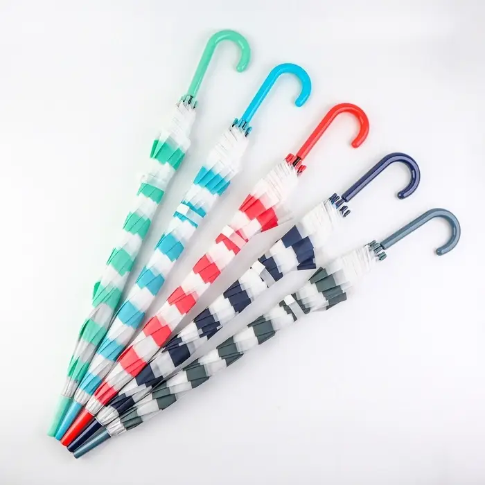 Зонт - трость полуавтоматический &laquo;Полосы&raquo;, 8 спиц, R=45/55 см, d=90 см, МИКС