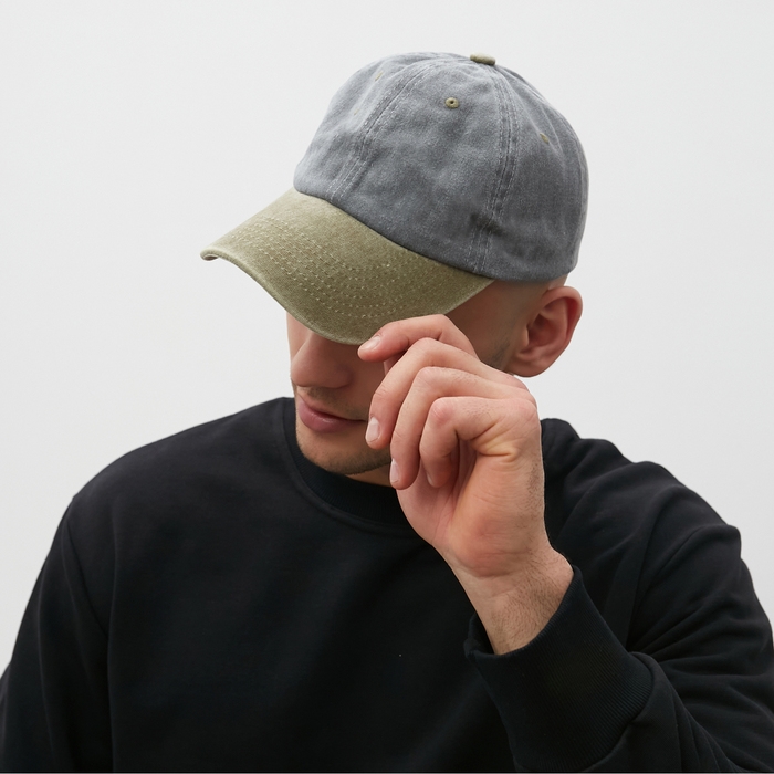 Кепка мужская MINAKU, цвет серый/коричневый, р-р 56-58 Кепка мужская MINAKU, цвет серый/коричневый, р-р 56-58