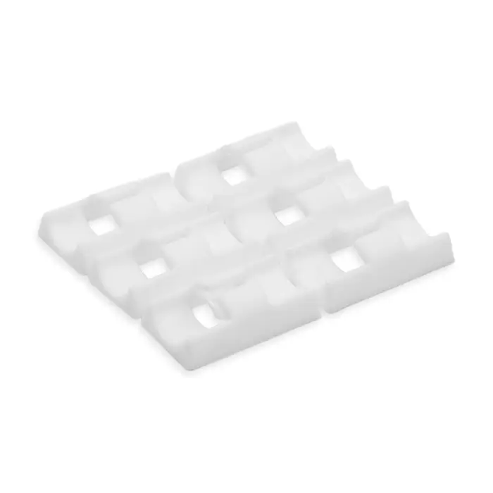 Держатель самоклеящийся для проводов и гирлянд ТУНДРА, 28×16×9 мм, белый, 12 шт.