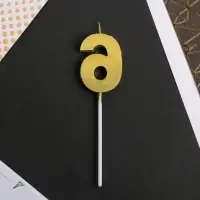 Свеча для торта, цифра &laquo;6&raquo;, 11.5&times;2.3 см