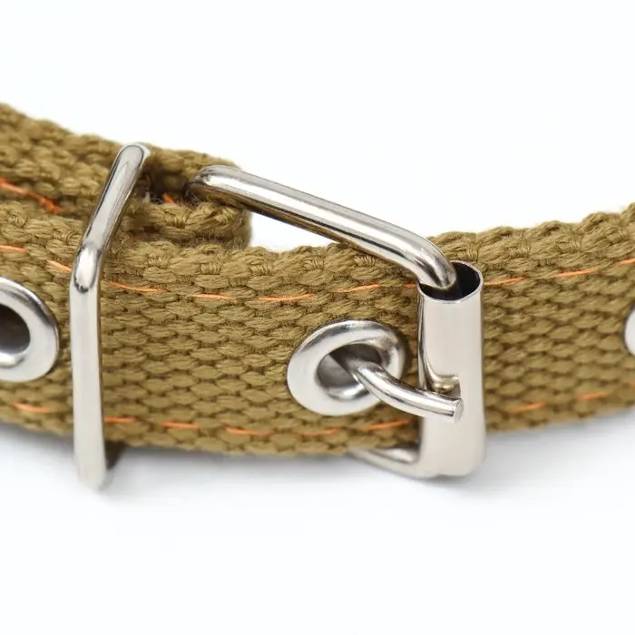 Брезентовый ошейник, 52&times;2 см, двухслойный, цвет песочный