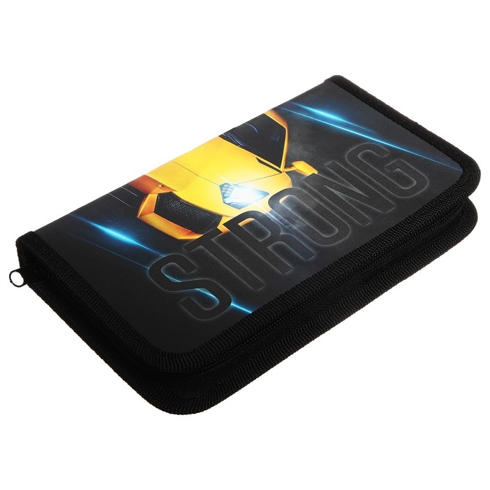 Пенал 1 секция, 115 х 205 мм, с наполнением 16 предметов, Calligrata Пенал 1 секция, 115 х 205 мм, с наполнением 16 предметов, Calligrata "Тачка" ламинированный картон, 30П26/set