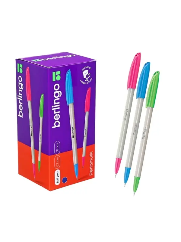 Ручка шариковая Berlingo. Perlamutik, синий стержень, узел 0.7 мм, МИКС