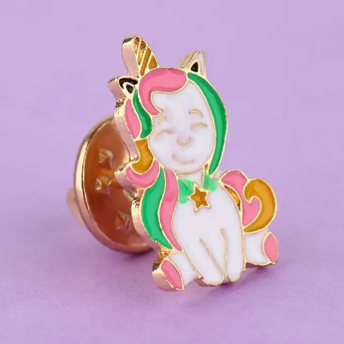 Значок металлический &laquo;Единорог&raquo; 1,5 х 2,2см