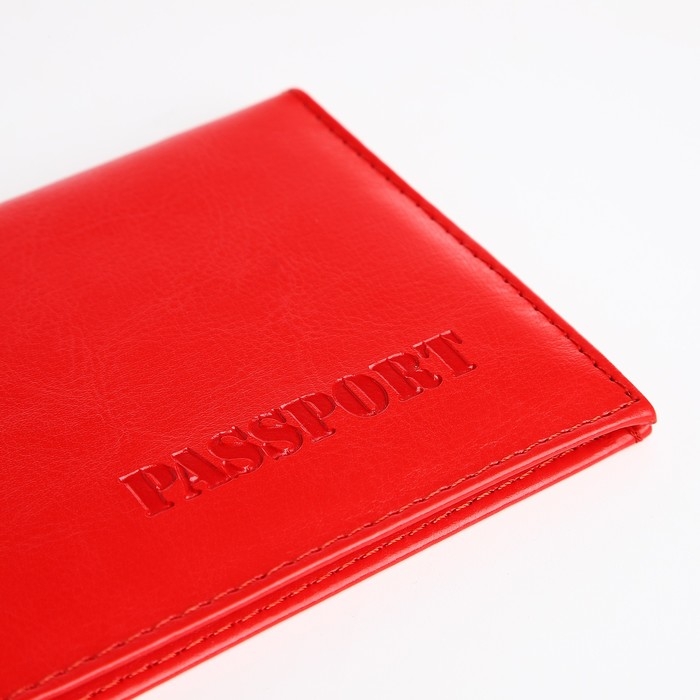 Обложка для паспорта, цвет алый Обложка для паспорта, цвет алый